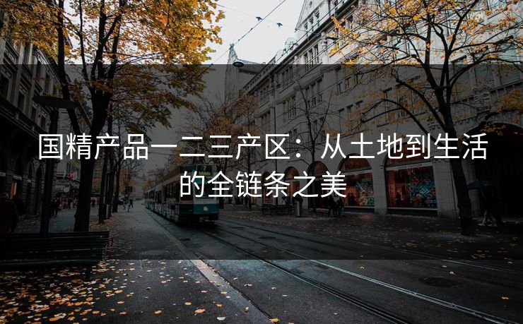 国精产品一二三产区：从土地到生活的全链条之美